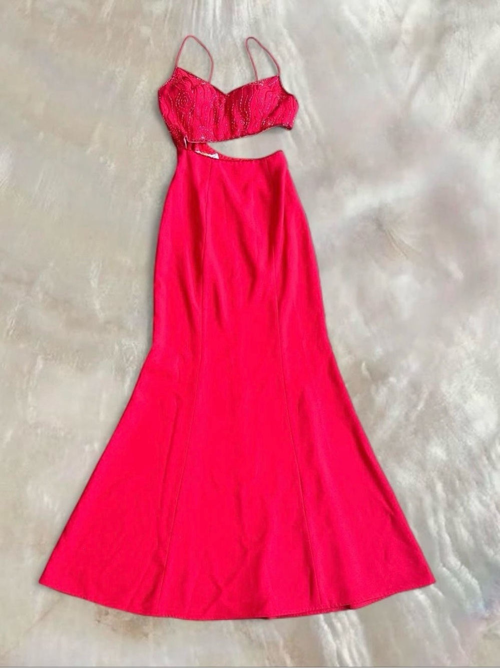 Vintage Showtime Collection Beaded Cutout Dress